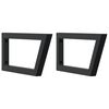 vidaXL Shelf Brackets for Washbasin 2 pcs Black Trapezium Steel