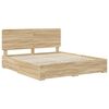 vidaXL Bed Frame with Drawer Sonoma Oak 180 x 200 cm Engineered Wood