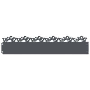 vidaXL Lawn Edgings 10 pcs 103 x 0.05 x 22 cm Steel Anthracite