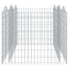 vidaXL Arched Gabion Raised Bed 200x100x100 cm Galvanised Iron