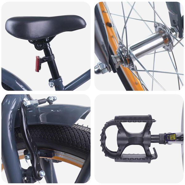 vidaXL Kids Bike 20'' for 6-11 Years Old Dark Grey