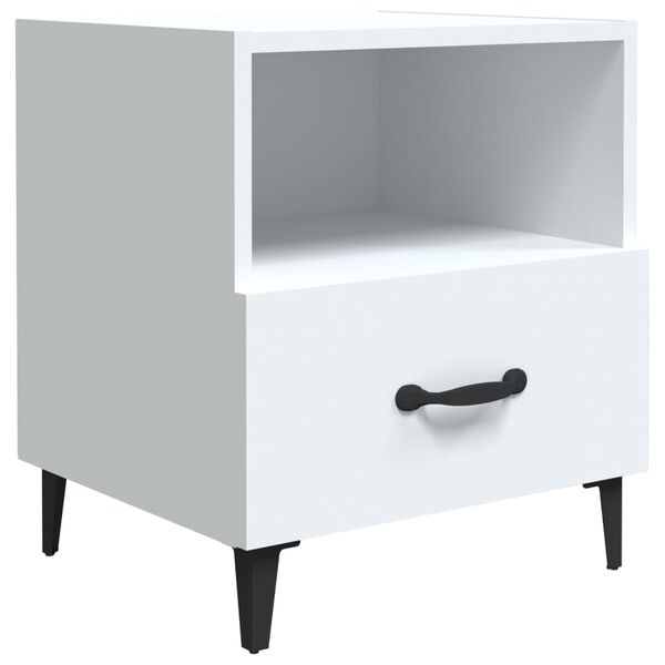 vidaXL Bedside Cabinets 2 pcs White Engineered Wood