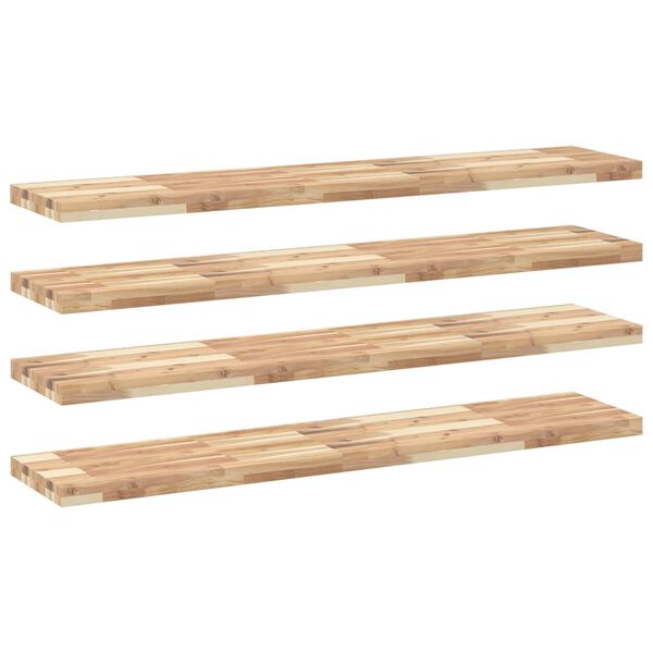 vidaXL Floating Shelves 4 pcs 160x30x4 cm Untreated Solid Wood Acacia