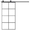 vidaXL Sliding Door with Hardware Set 102.5x205 cm ESG Glass&Aluminium