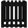 vidaXL Garden Planter with Fence Design Black 60x60x60 cm Solid Wood Pine