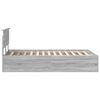 vidaXL Bed Frame Grey Sonoma 120 x 200 cm Engineered Wood
