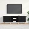 vidaXL TV Cabinet Black Oak 150 x 30 x50 cm Engineered Wood