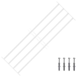 vidaXL Security Grille for Windows with 4 Crossbars 93-174 cm