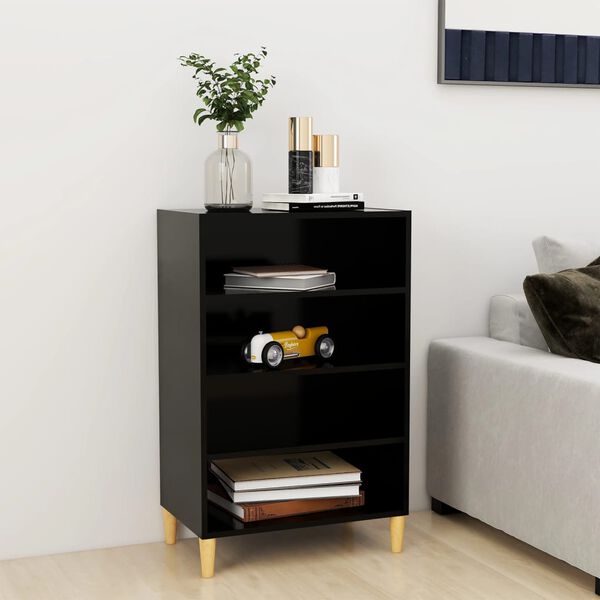vidaXL Sideboard Black 57x35x90 cm Engineered Wood