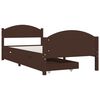 vidaXL Bed Frame without Mattress Dark Brown 90x200 cm Solid Wood