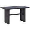 vidaXL Garden Table Black 110x60x67 cm Poly Rattan