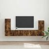 vidaXL TV Cabinet Set 4 pcs Smoked Oak Engineered Wood