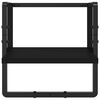 vidaXL 6 Piece Wall Shelf Set with Bars Black Engineered Wood