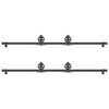vidaXL Sliding Door Hardware Kit 366 cm Steel Black