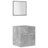vidaXL 4 Piece Bathroom Furniture Set Concrete Grey Engineered Wood