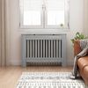 vidaXL Radiator Cover Grey Sonoma 112 x 19 x 81.5 cm Engineered Wood