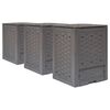 vidaXL Garden Composter | Brown | Plastic with a rattan look | Large