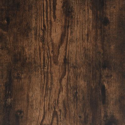 vidaXL Coffee Table Smoked Oak 80x50x40 cm Engineered Wood and Iron