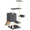 vidaXL Cat Tree with Sisal Scratching Posts Dark Grey 130.5 cm