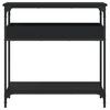 vidaXL Console Table with Shelf Black 75x29x75cm Engineered Wood