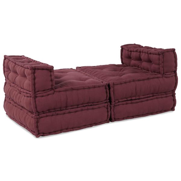vidaXL Modular Sofa 4 pcs Maroon Fabric