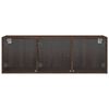 vidaXL Wall Cabinet with Glass Doors Brown Oak 102x37x35 cm
