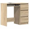 vidaXL Desk Sonoma Oak 90x45x76 cm Engineered Wood