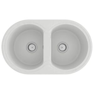 vidaXL Kitchen Sink White 78 x 47 x 20.5 cm Granite