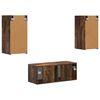 vidaXL TV Cabinet Set Wall-mounted 6 pcs Smoked Oak Engineered Wood