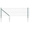 vidaXL Euro Fence with Spikes 10 x 0.8 m PVC-Coated Steel Green Mesh