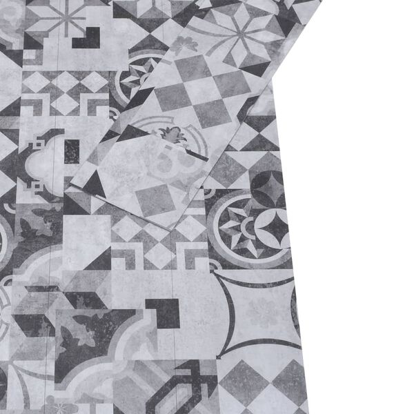 vidaXL PVC Flooring Planks 4.46 m² 3 mm Self-adhesive Grey Pattern