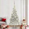 vidaXL Artificial Pre-lit Christmas Tree Silver 210 cm PET
