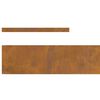 vidaXL Lawn Edging 4 pcs Rusty 450 x 0.05 x 15 cm Weathering Steel