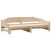 vidaXL Daybed with Trundle without Mattress 90x190 cm Single Solid Wood
