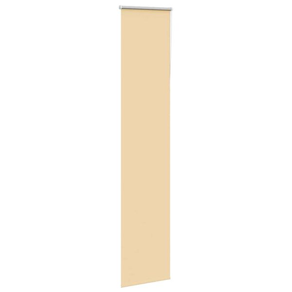 vidaXL Roller Blind Blackout Beige 45x210 cm Fabric Width 40.7 cm Polyester