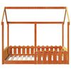 vidaXL Kids' House Bed Frame without Mattress Wax Brown 80x160 cm
