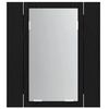 vidaXL LED Bathroom Mirror Cabinet Black Oak 40x12x45 cm Engineered Wood