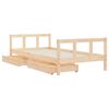 vidaXL Kids Bed Frame with Drawers 90x190 cm Solid Wood Pine