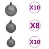 vidaXL Artificial Pre-lit Christmas Tree with Ball Set Gold 240 cm PET