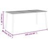 vidaXL Garden Table Anthracite 165x80x71 cm Steel