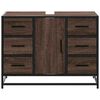 vidaXL Bathroom Sink Cabinet Brown Oak 80x33x60 cm Engineered Wood