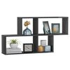 vidaXL Wall Shelf High Gloss Grey 100x18x53 cm Engineered Wood