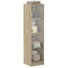 vidaXL Highboard with Glass Doors Sonoma Oak 35x37x142 cm