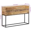 vidaXL Console Table 110x30x75 cm Solid Wood Rough Mango and Iron