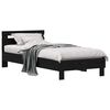 vidaXL Bed Frame Black Oak 98.5 x 200 cm Engineered Wood