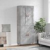 vidaXL Highboard Concrete Grey 69.5x34x180 cm Engineered Wood