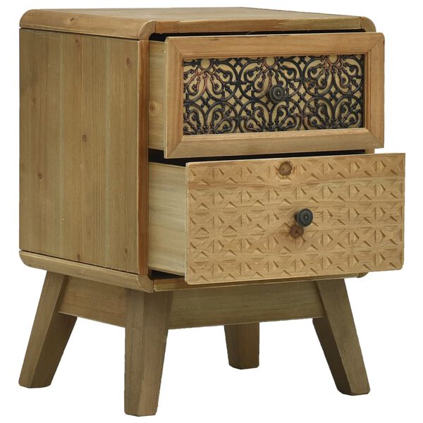 vidaXL Bedside Cabinet Brown 37x30x51 cm Wood