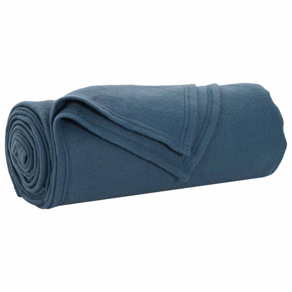 vidaXL Throw Blanket Navy Blue 200 x 150 cm Fleece