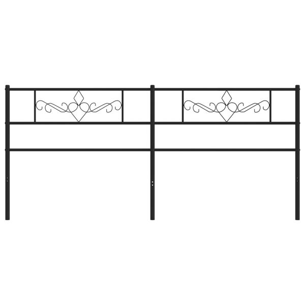 vidaXL Metal Headboard Black 180 cm