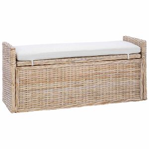 vidaXL Storage Bench GENDT Natural 110 x 40 x 50 cm Rattan